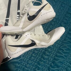 Nike White and Black Track and Field Shoes